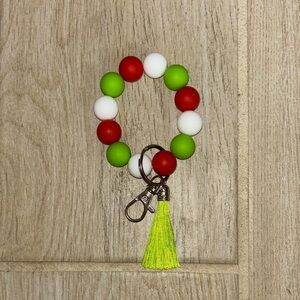 Colorful Beaded Keychain Bracelet